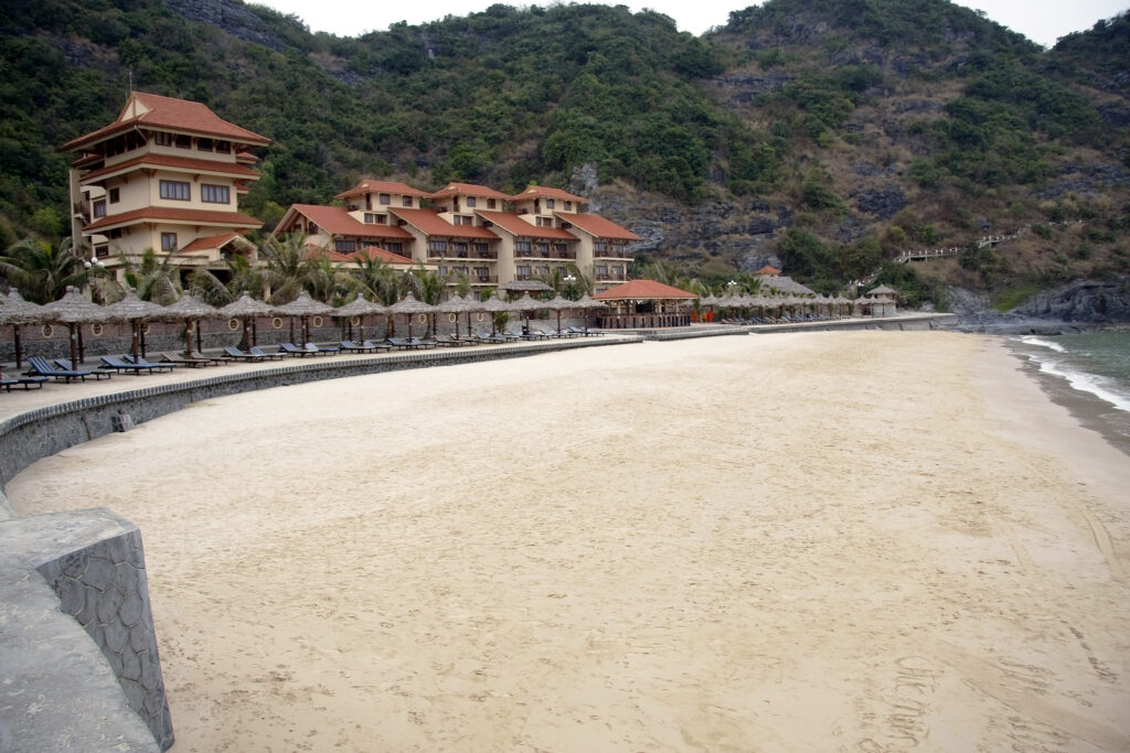 Off season beach on Cat Ba